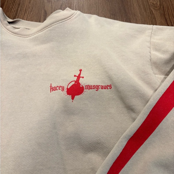 Kacy Musgraves Cream Sweatshirt with Red Graphic "star-crossed: unveiled" - Picture 6 of 7
